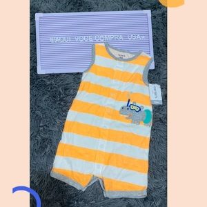 Hippo Snap-Up Romper. NEW, NEVER WORN